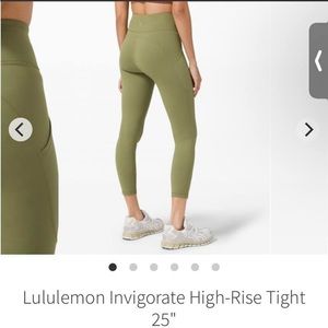 Lululemon Invigorate High-rise tight 25” size 6